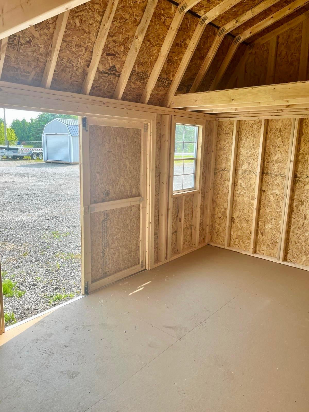 portable lofted barn storage shed interior lofts