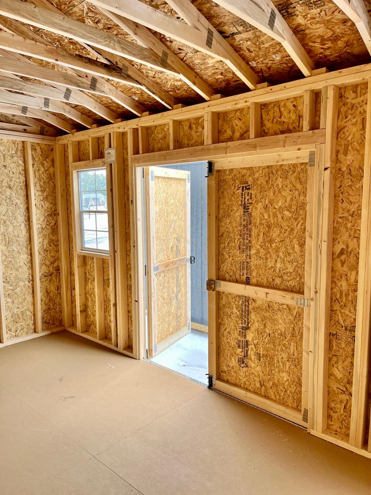 portable side utility storage shed inside layout