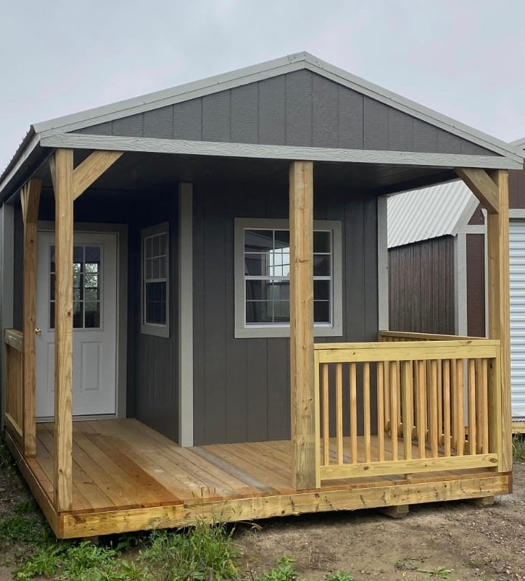 premier portable cabin bunkie L porch