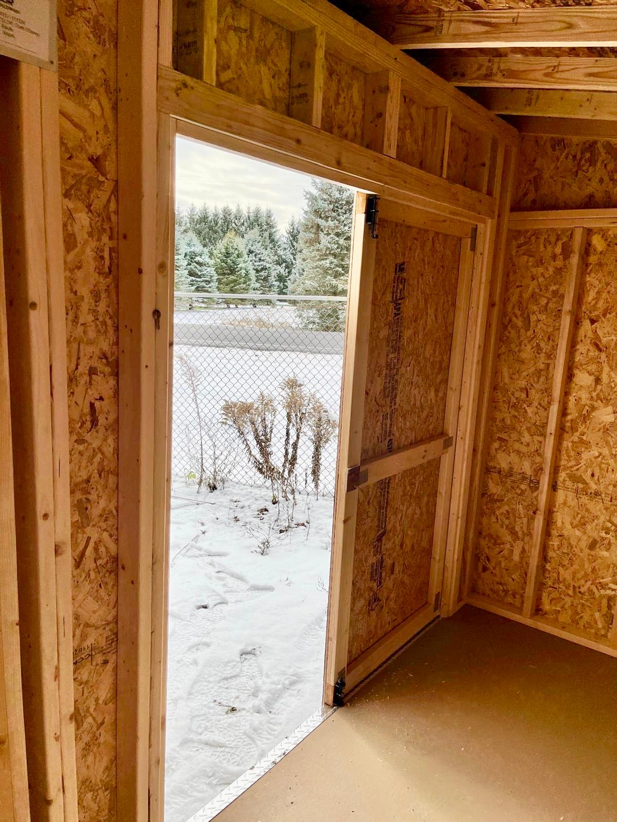 cottage shed pool storage interior