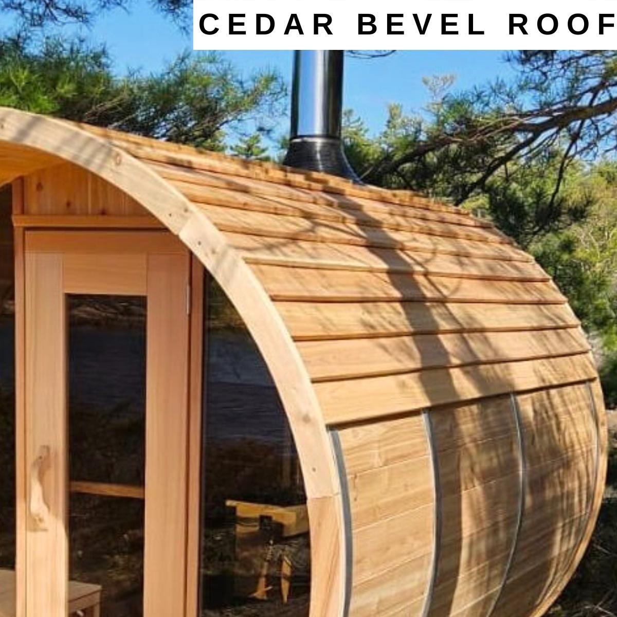 Red Cedar Half-Moon Barrel Sauna