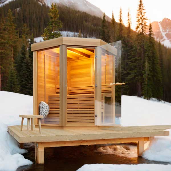 mountain set sauna cedar huum heater