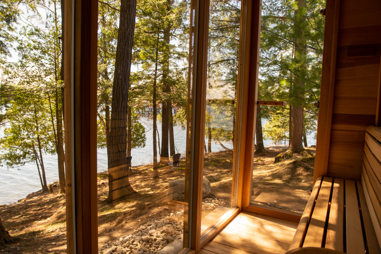 sauna glass view