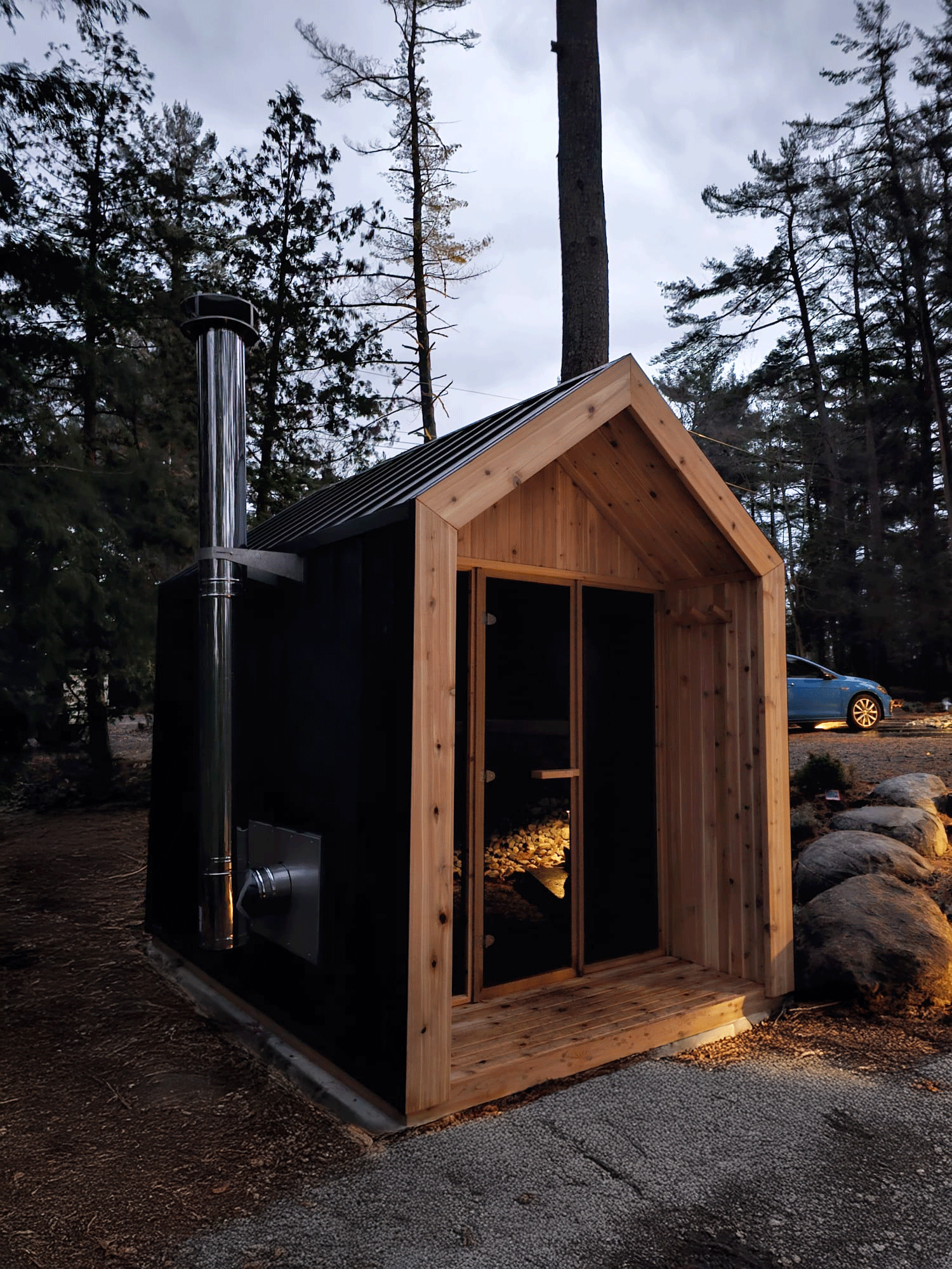 Hudson Sauna nighttime