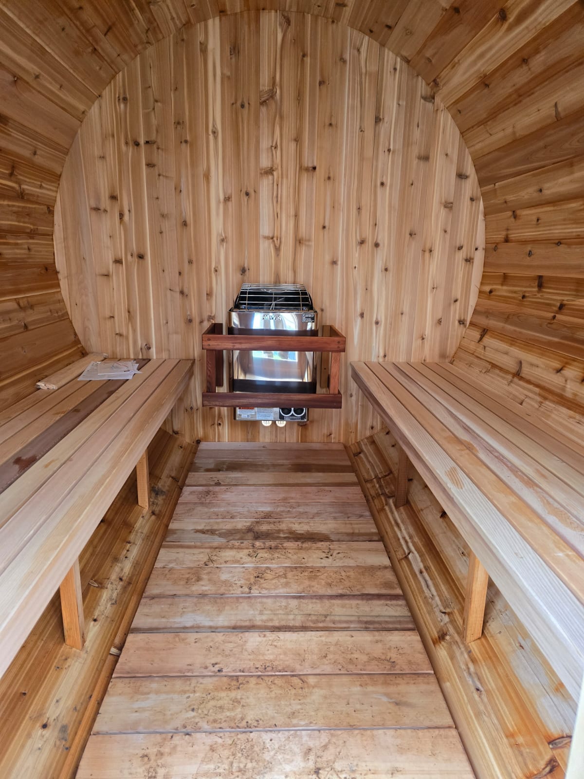 Red Cedar Barrel Sauna