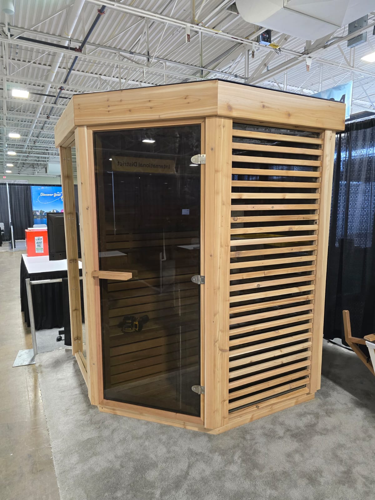 trinity pure cube sauna semi privacy glass