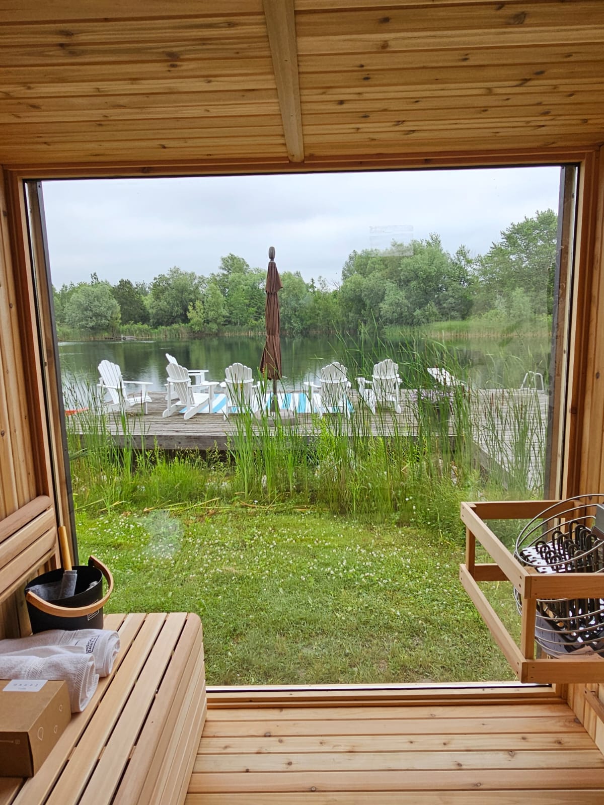 Pure Cube Neptun sauna view