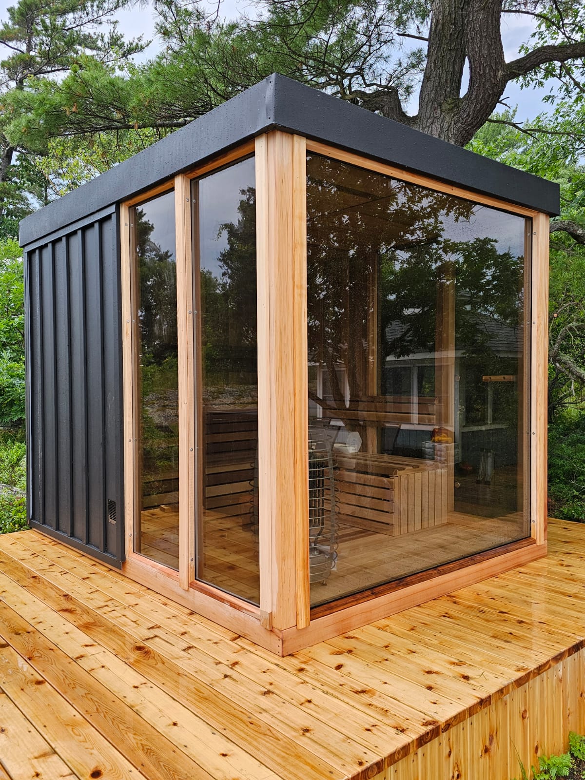 Orion Sauna glass view