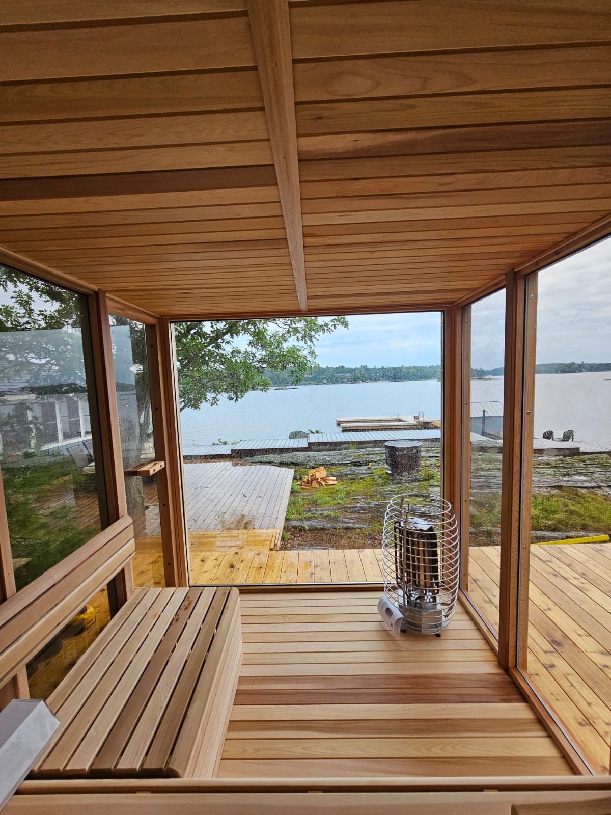 Orion Sauna interior clear red cedar