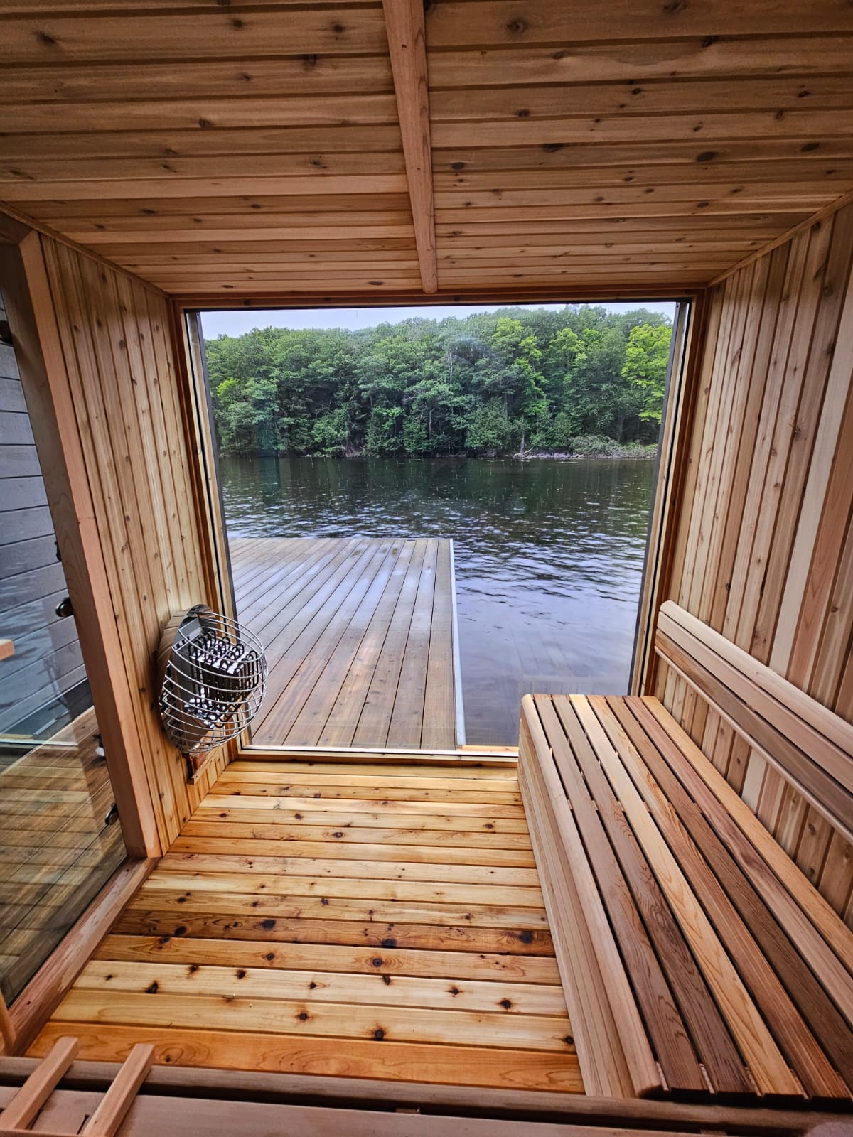 Pure Cube Neptun sauna interior view