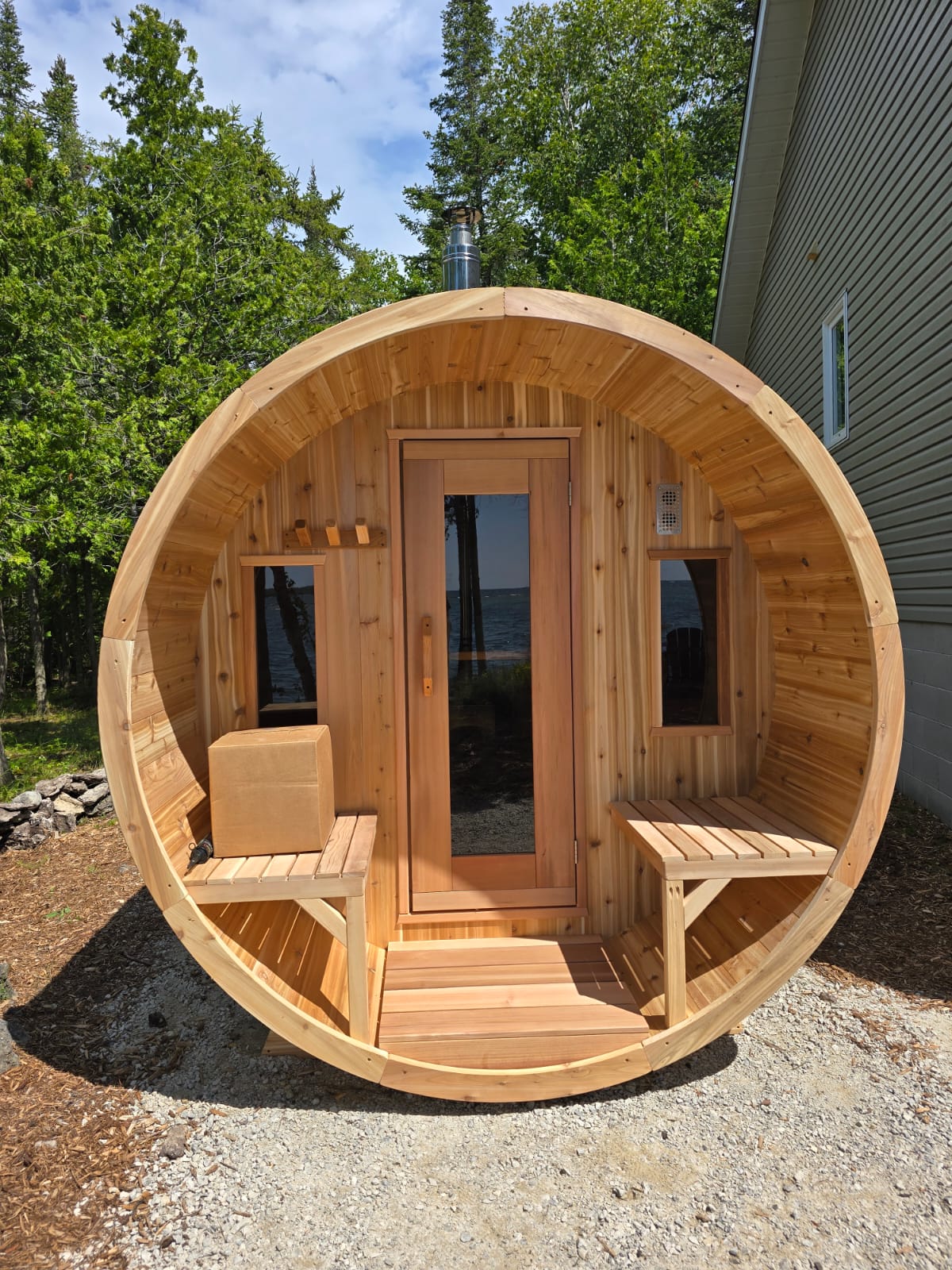 Red Cedar Barrel Sauna