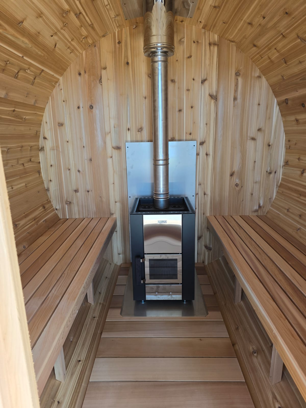 Red Cedar Barrel Sauna