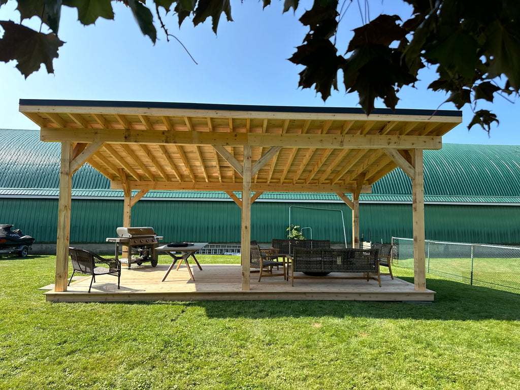 single slope timber pavilion