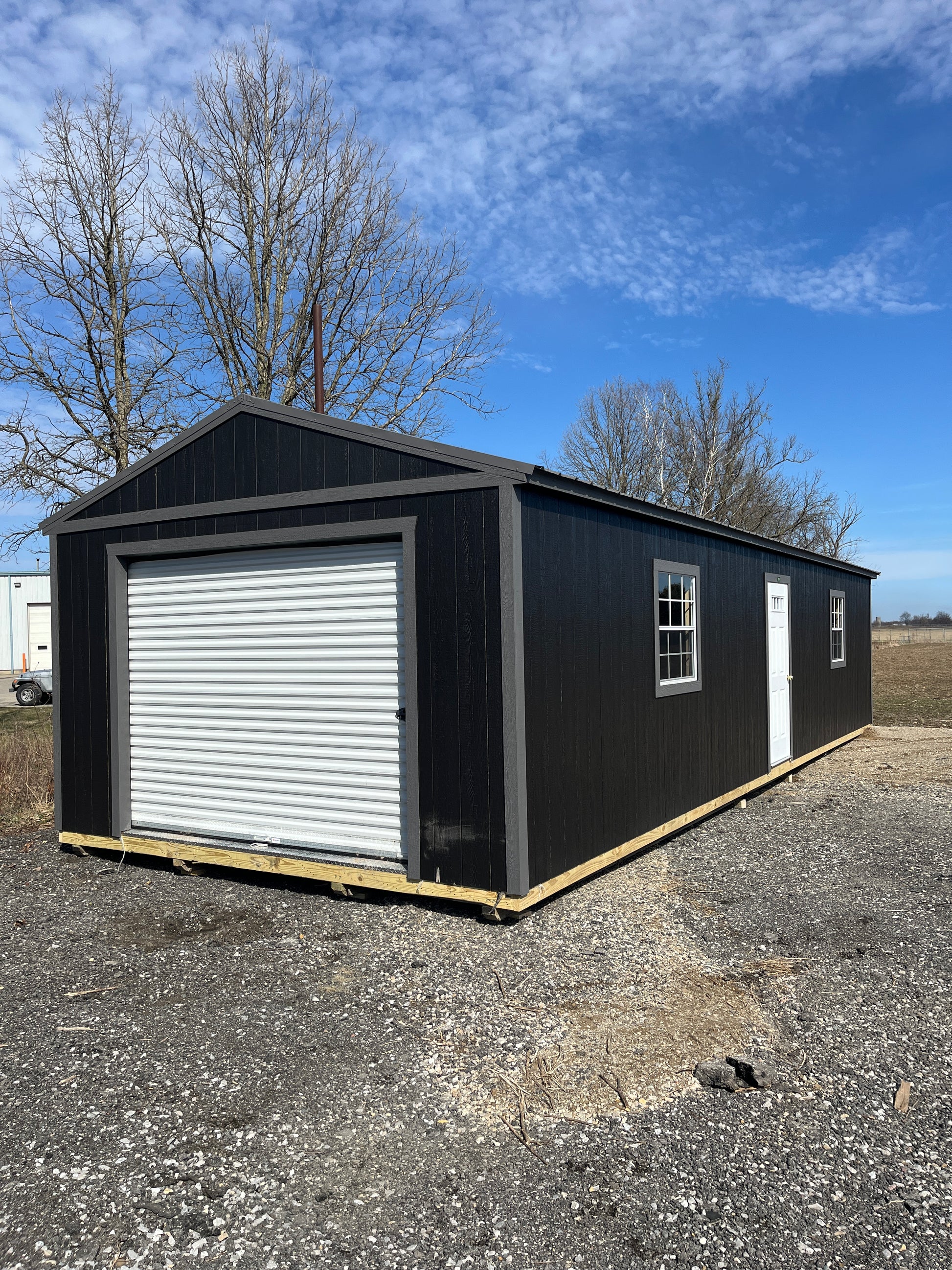 portable garage shed 14x40 black