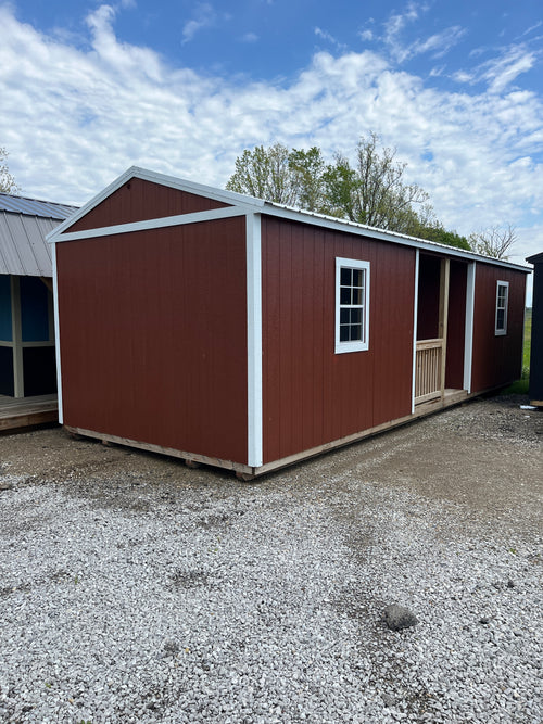 premier centre cabin bunkie red white