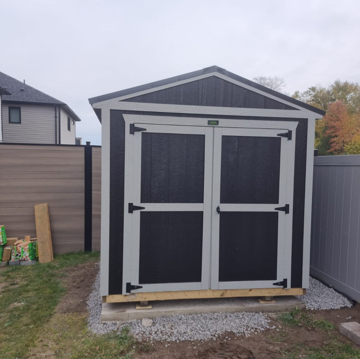 double door storage shed