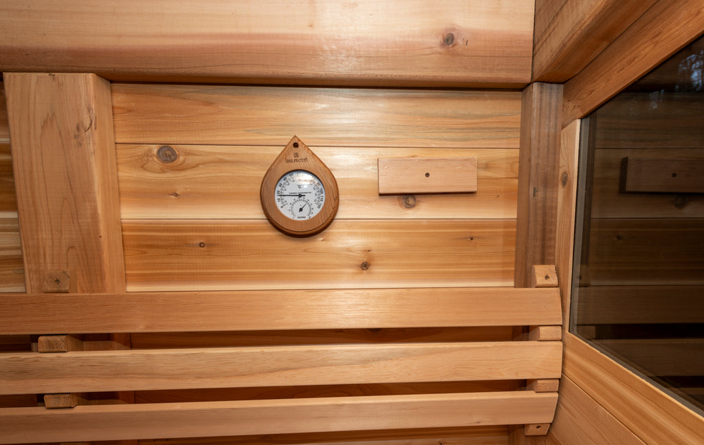 Mountain view sauna thermometer