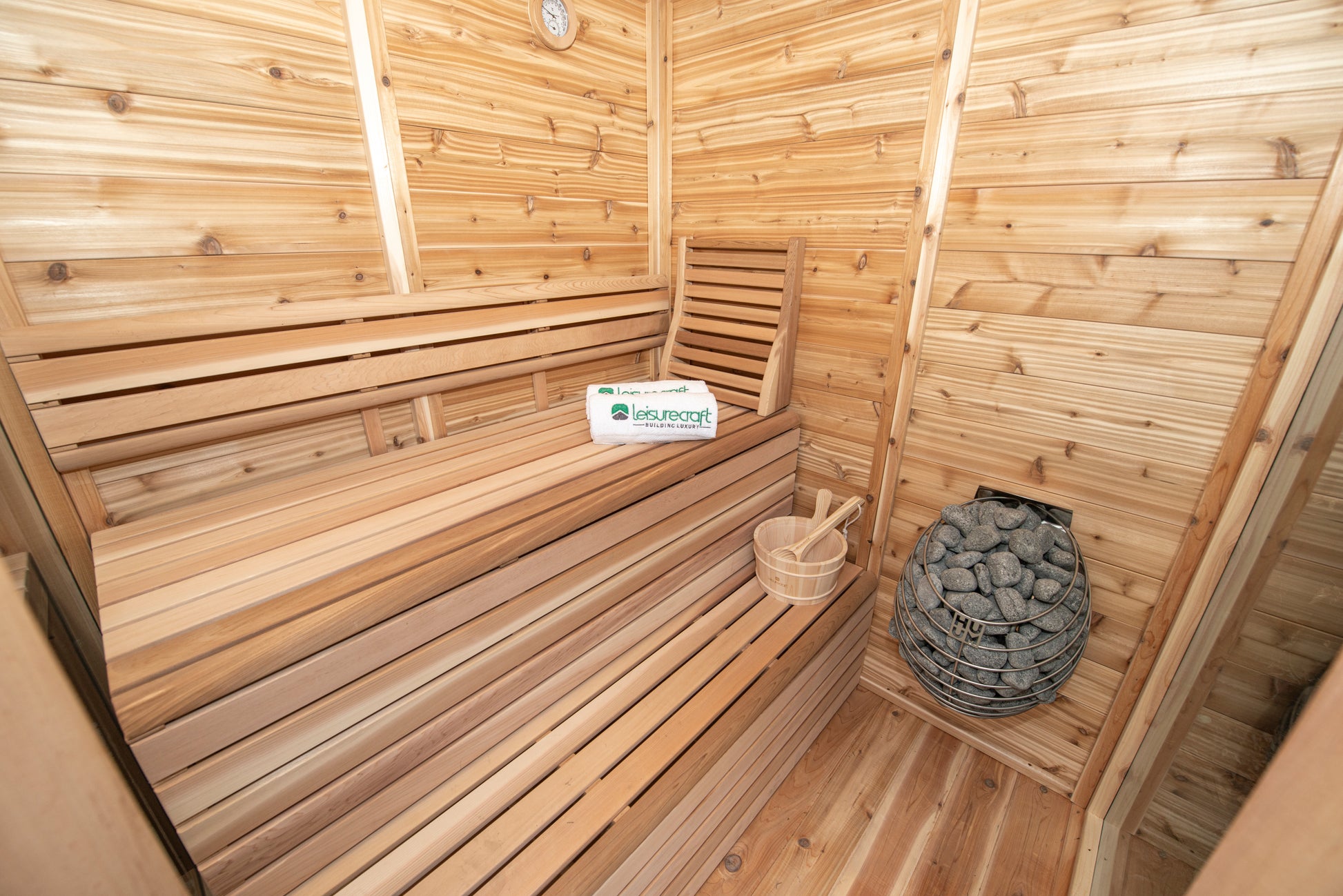 trinity pure cube sauna benches