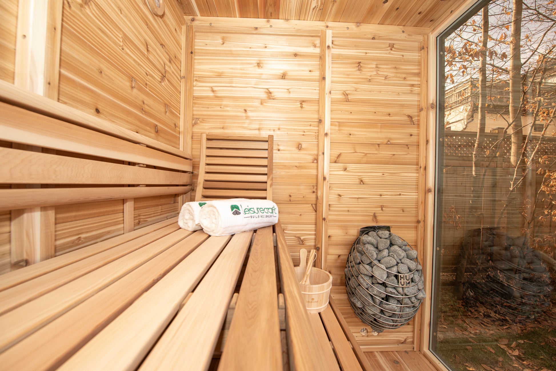 trinity pure cube sauna inside 