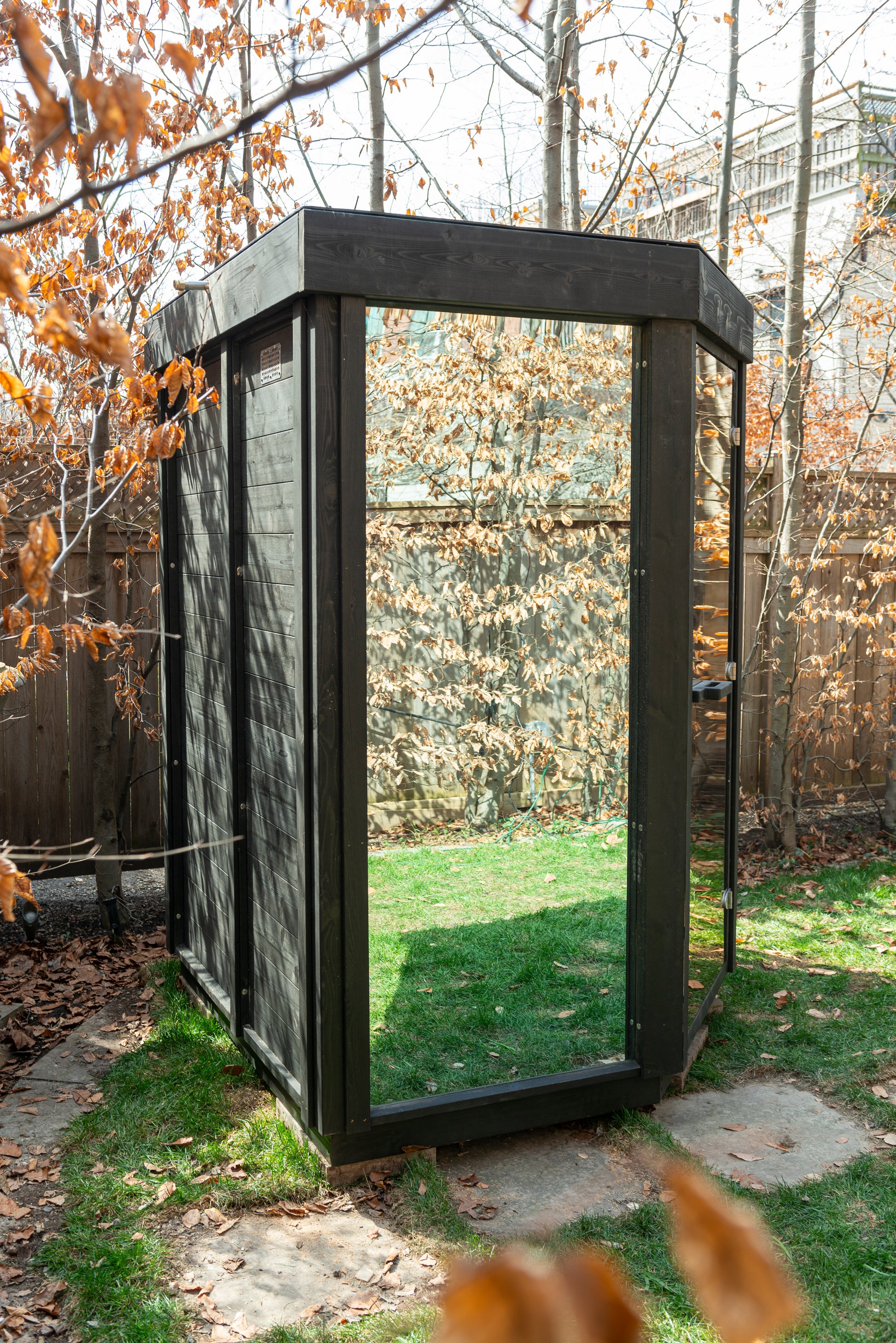 trinity pure cube sauna side view