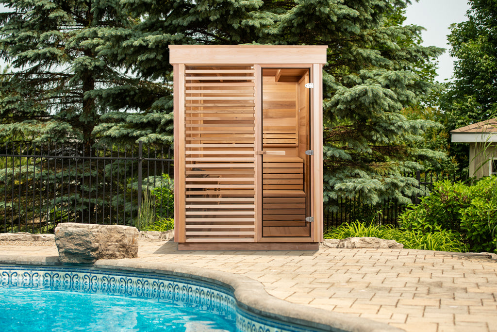 Pure cube 550 sauna semi privacy