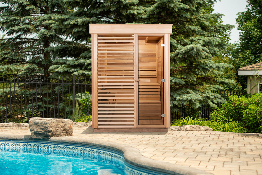 Pure cube 550 sauna semi privacy