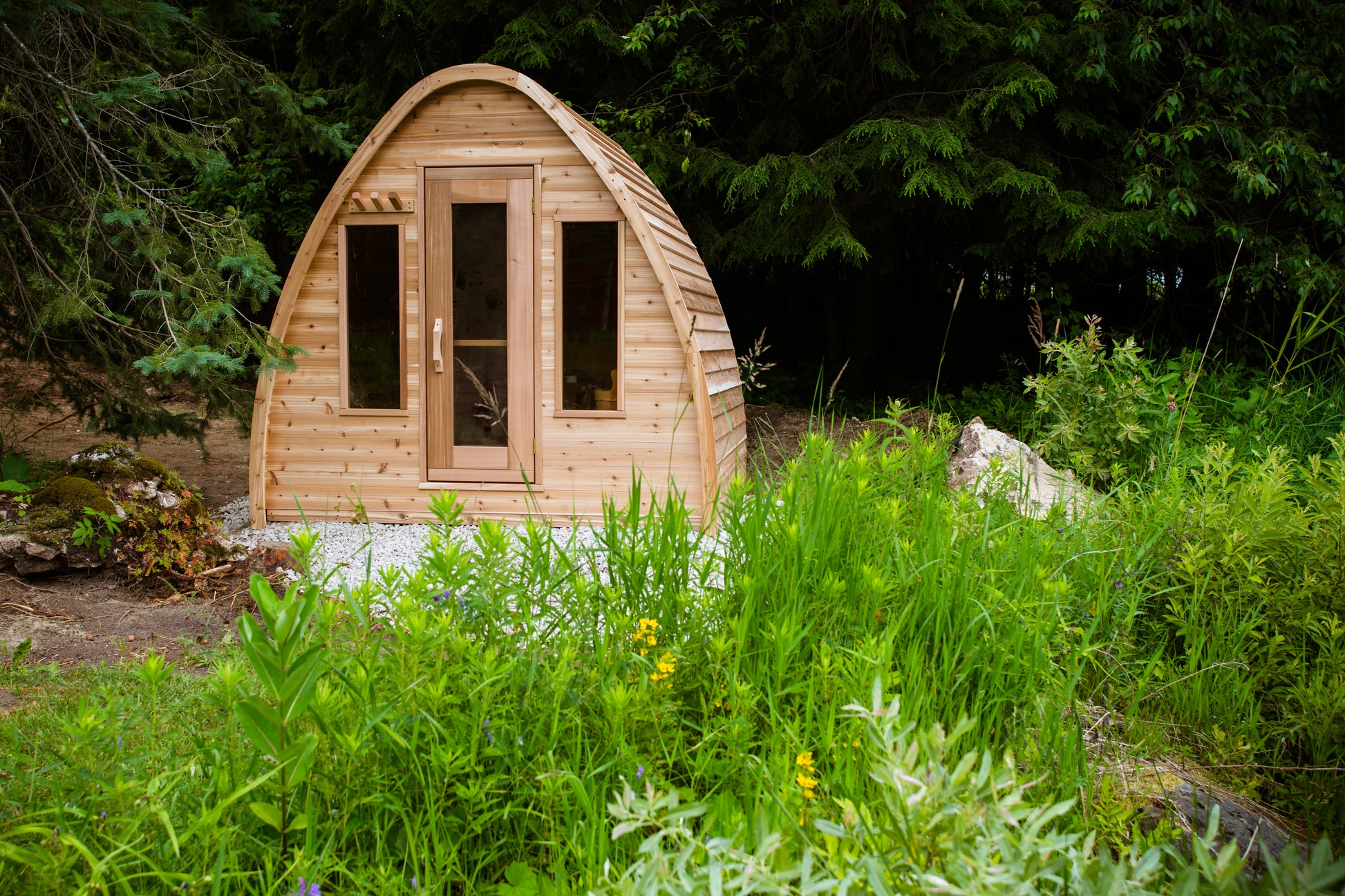 red cedar pod sauna