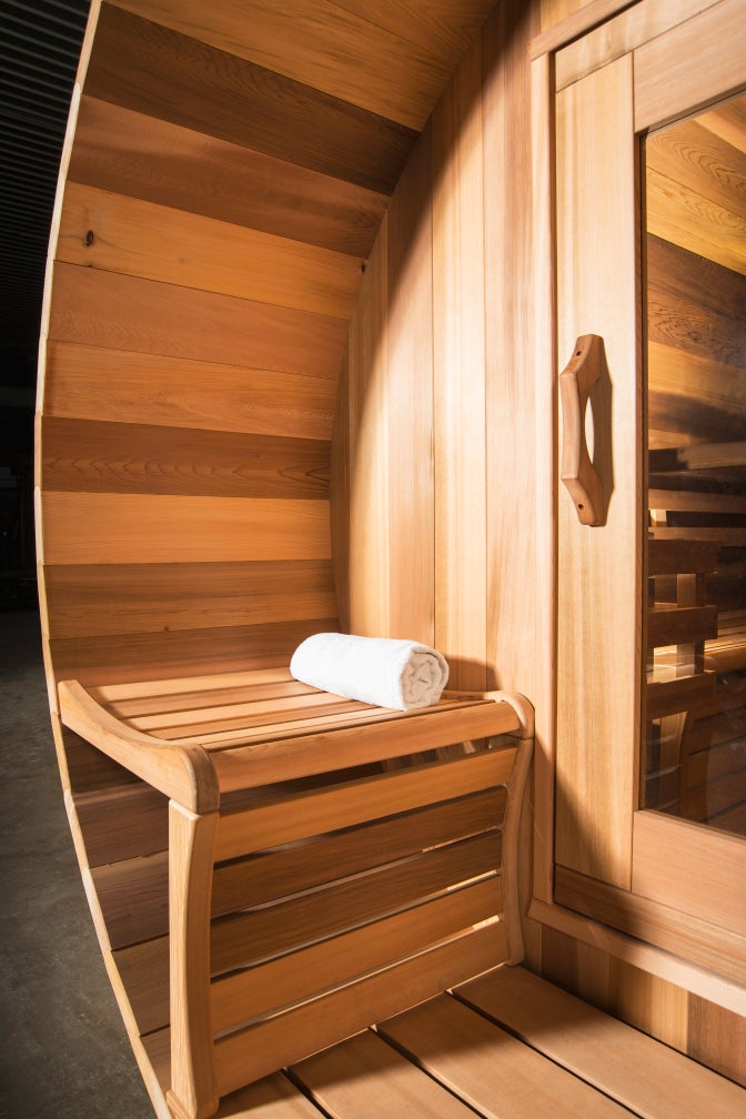 Red Cedar Panoramic Barrel Sauna