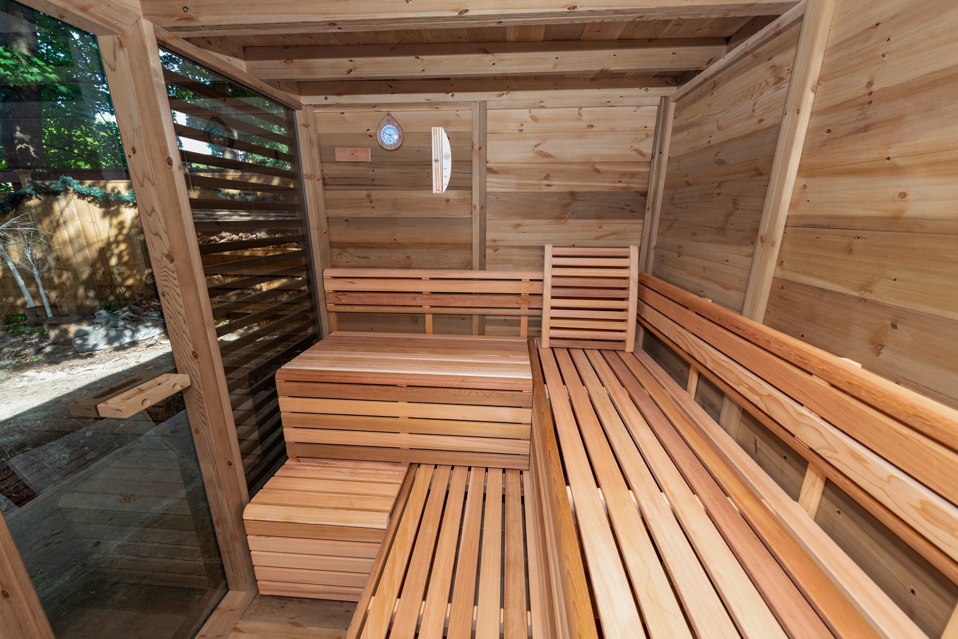 Pure cube 580 sauna interior