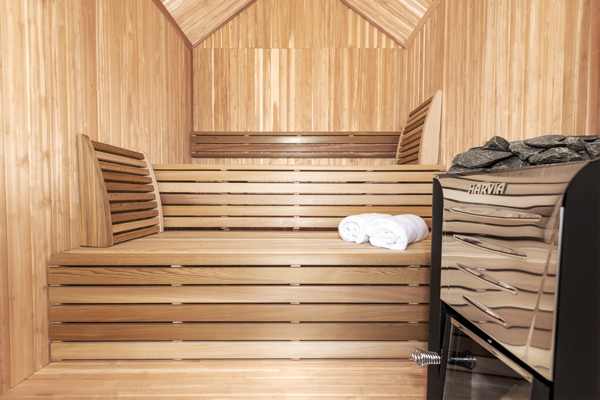 Hudson Sauna interior benches