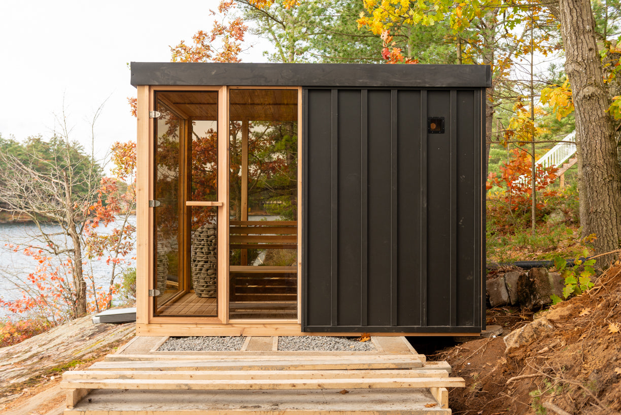 orion sauna lakeside river view