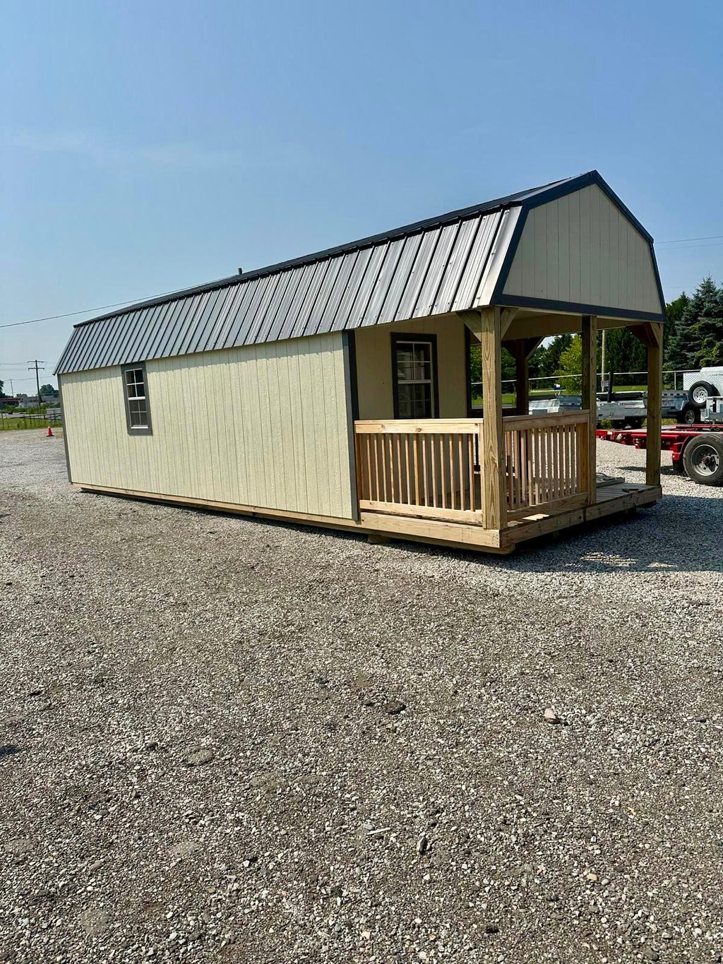 12x32 premier lofted barn cabin with porch