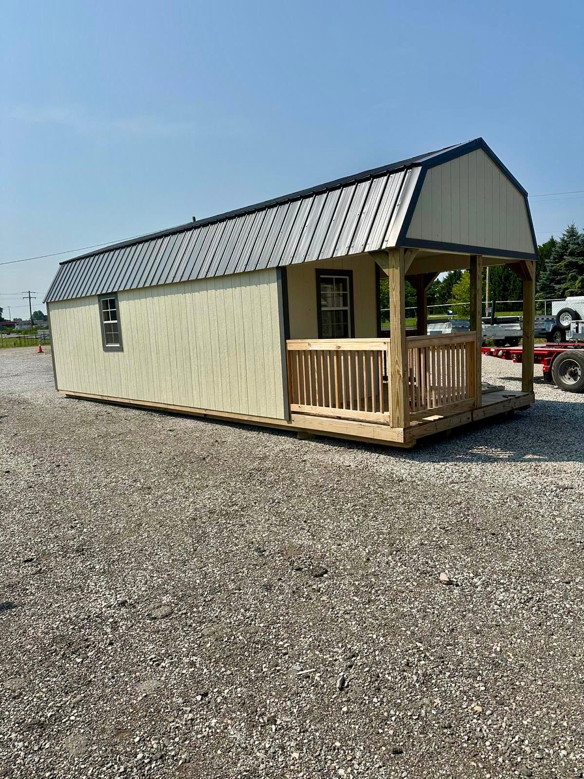12x32 premier lofted barn cabin with porch